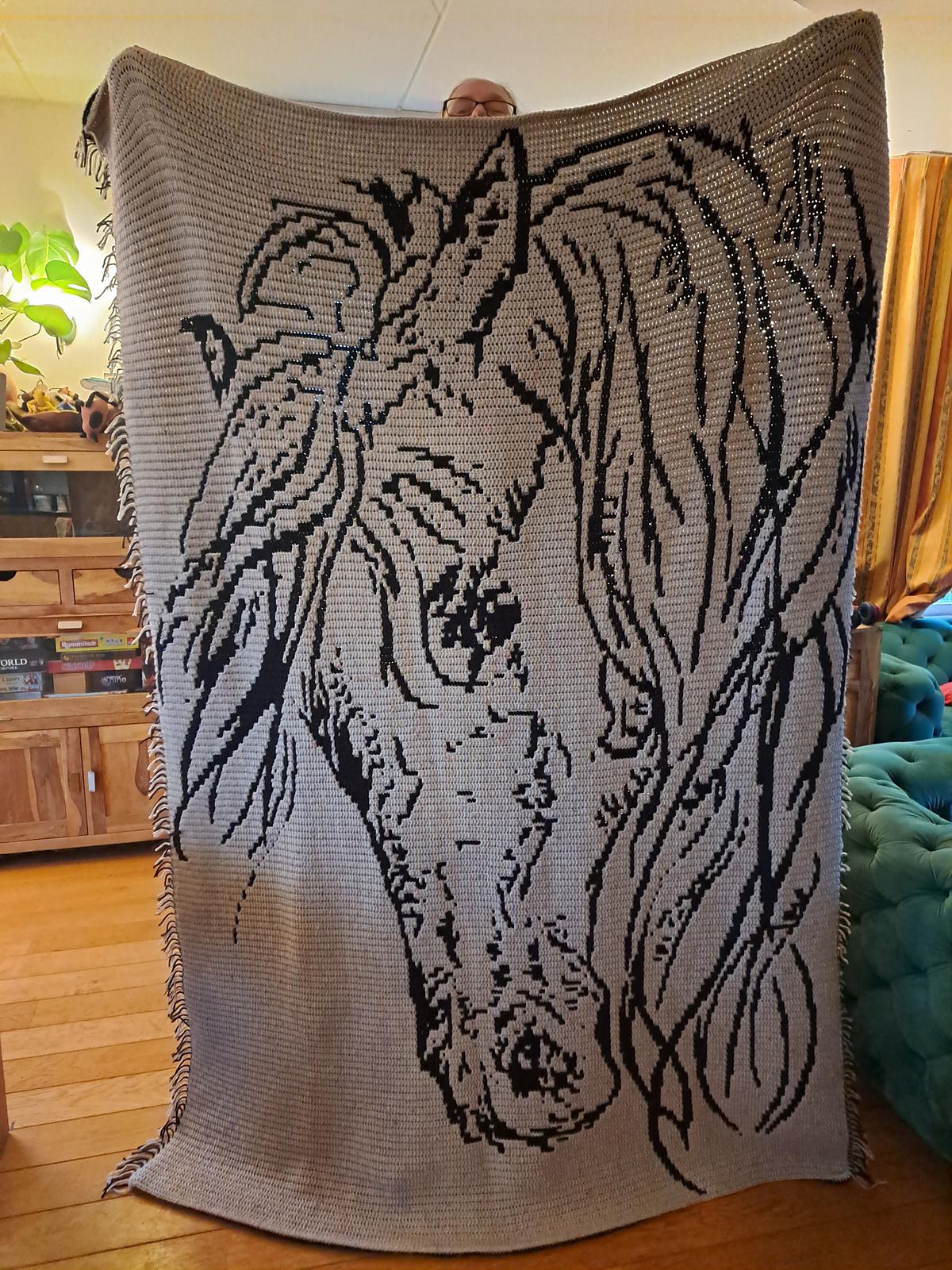 Whispering Mane Horse Mosaic Crochet Pattern