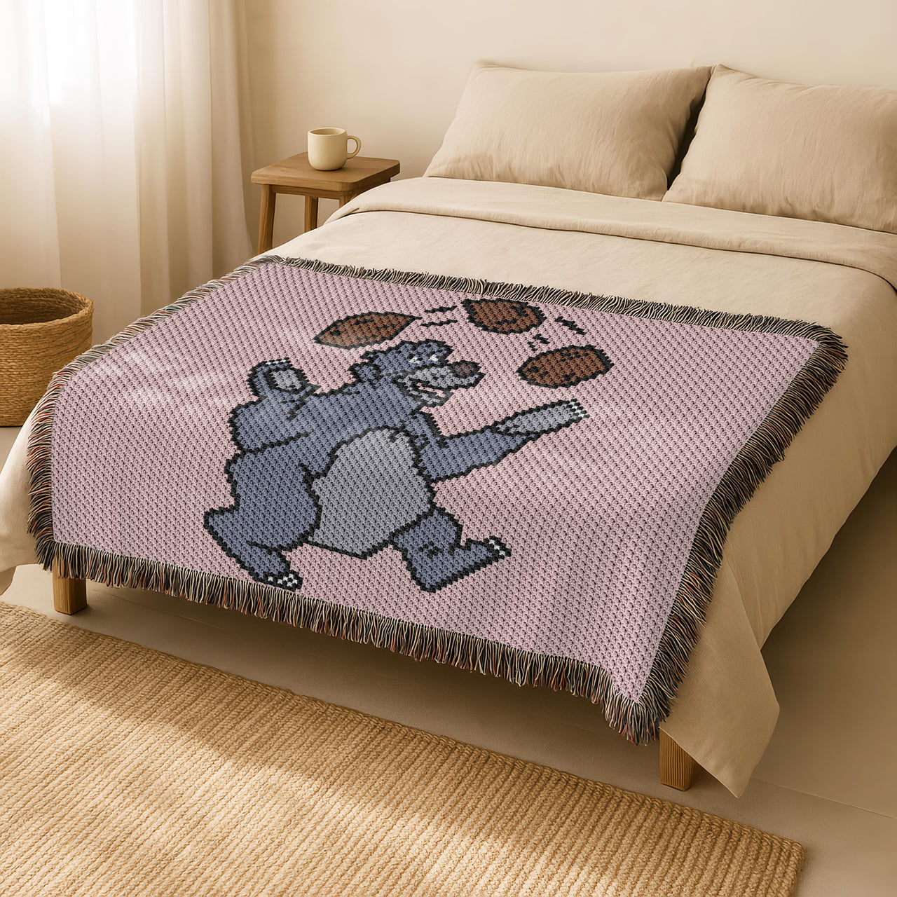 Baloo Blanket Mowgli Throw C2C CROCHET PATTERN The Jungle Book Crib Twin