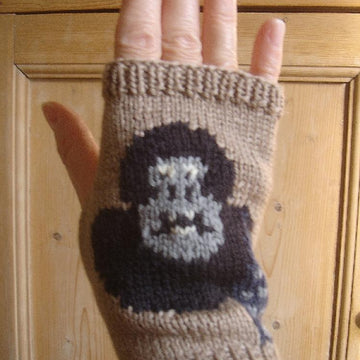 King Kong gorilla/monkey/ape fingerless mitts/gloves/wristlets