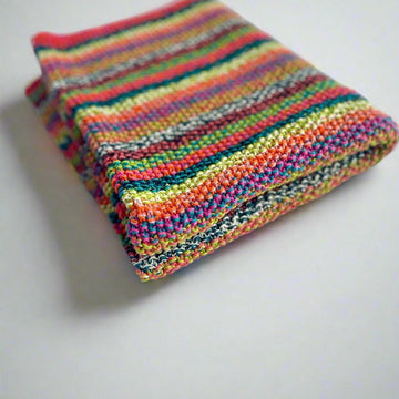 The 'Kaleidoscope' Hand Knit Baby Blanket