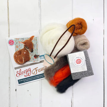 The Crafty Kit Company Ltd Sleepy Fawn Needle Felting Kit - 190W x 290H x 94D