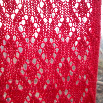 Cranberry Sauce Lace Scarf