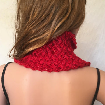 Sparkling Basketweave Neckwarmer