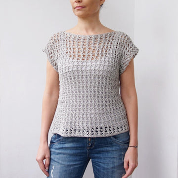 Silver drop top sweater