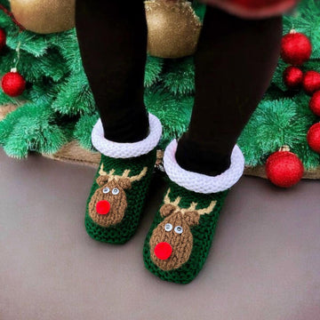 Reindeer Christmas Slippers