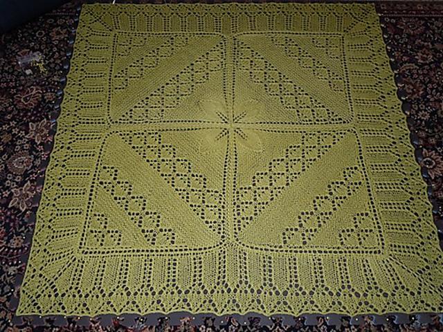 Baby Counterpane Christening Blanket