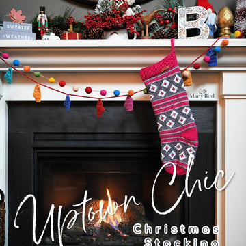 Uptown Chic Knit Christmas Stocking