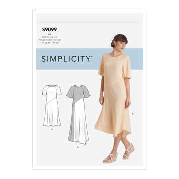 Simplicity Misses' Dress With Length, Sleeve & Fabric Variations S9099 - Sewing Pattern