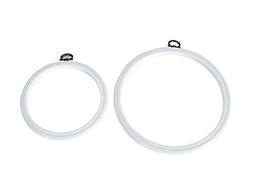 DMC 5 Inch White Round Flexi Hoop