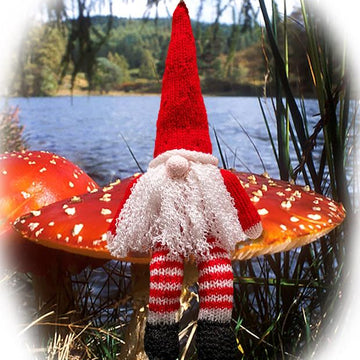 Gnome motif sweater with Christmas hat & toy