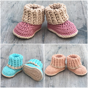 Cuffed Baby Booties
