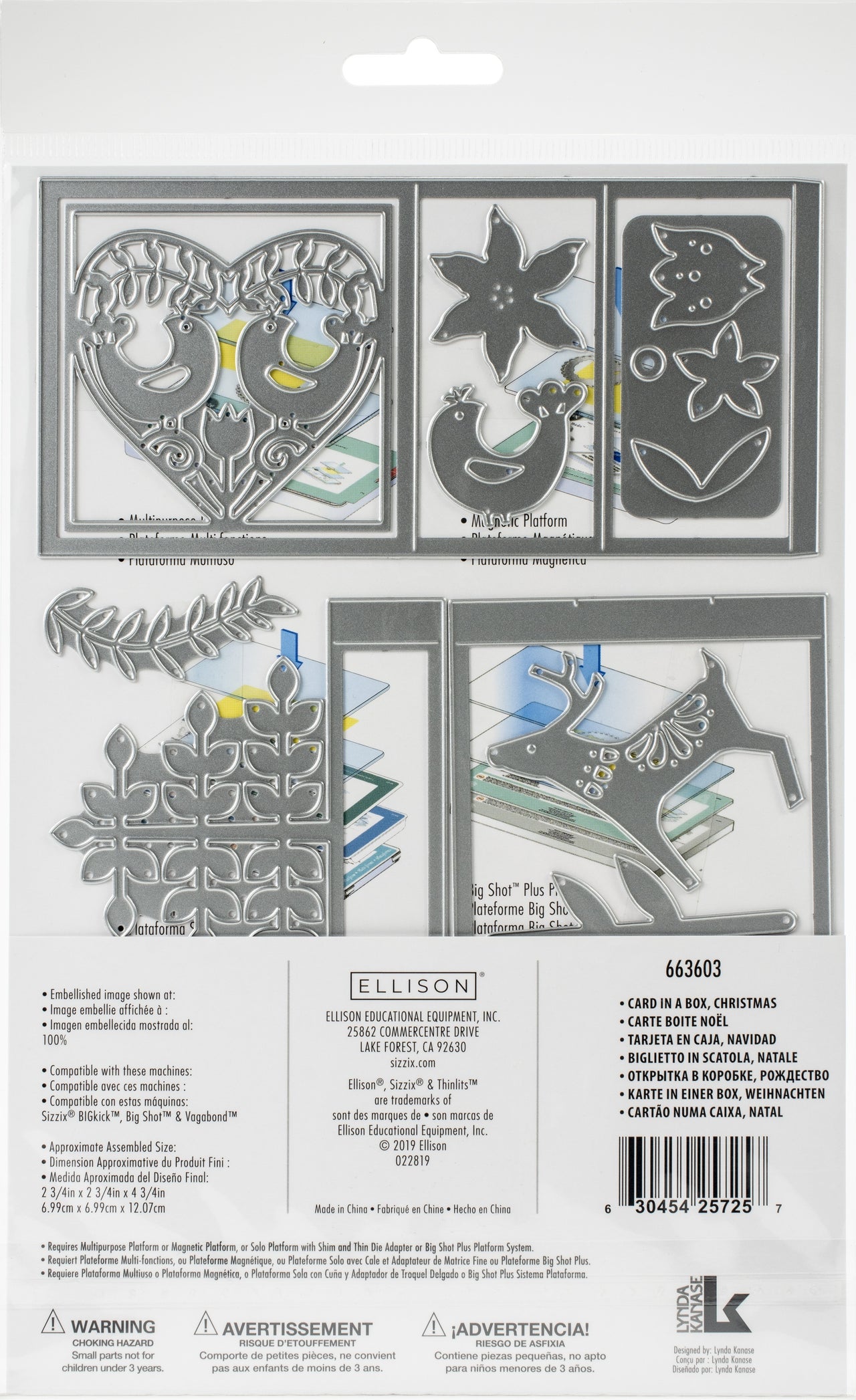 Sizzix Thinlits Dies By Lynda Kanase - Card In A Box, Christmas
