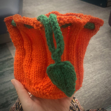 Flat Bottom Pumpkin bag