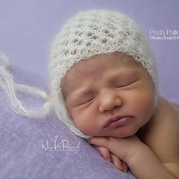 Eyelet Lace Bonnet Knitting Pattern 399