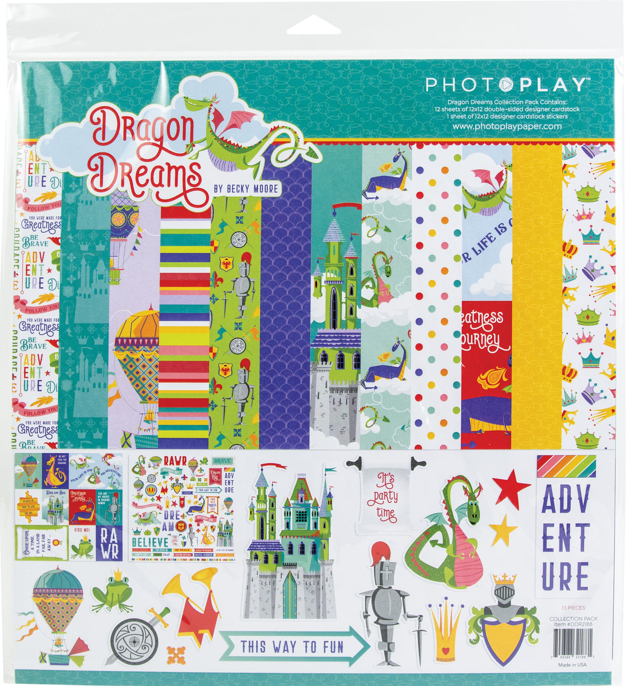 Photoplay Paper PhotoPlay Collection Pack 12"X12" - Dragon Dreams