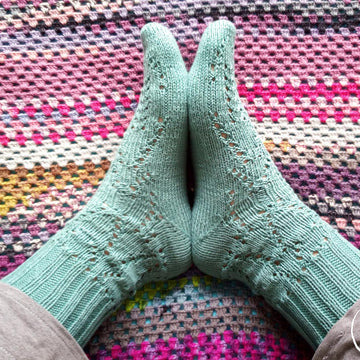 Turquoise Leaf Socks