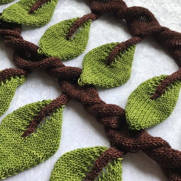 Green Leaf on Branch Shawl
