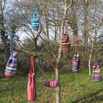 Felted woollen duffel bags