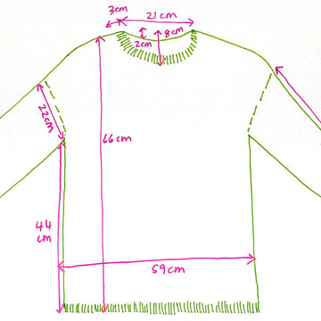 Green & Pink Mohair Sweater