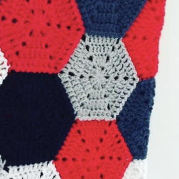 Hexagon Geometric Crochet Blanket