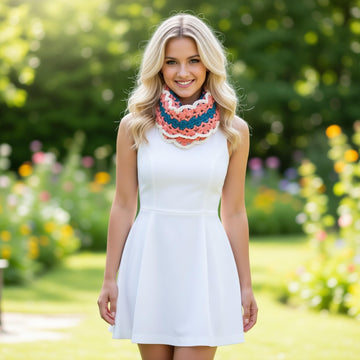 Blooming Hearts Scarf Crochet Pattern