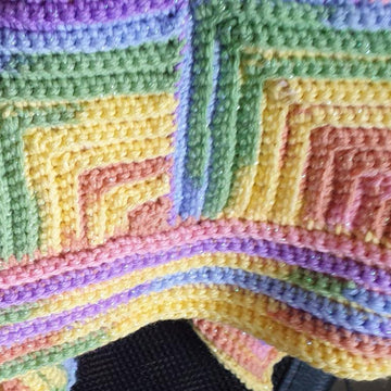 Rainbow Textured Baby Blanket (US)