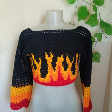 Flames Crochet Top Pattern
