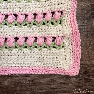Mini Tulips in a Row Baby Blanket