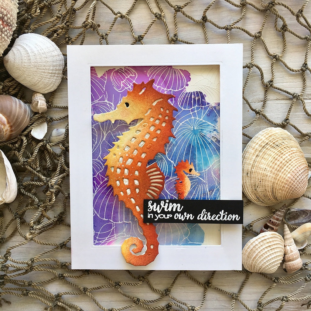 Hero Arts Paper Layering Dies - Seahorses