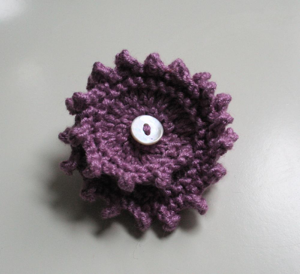Floral spiral pin or hair accessory