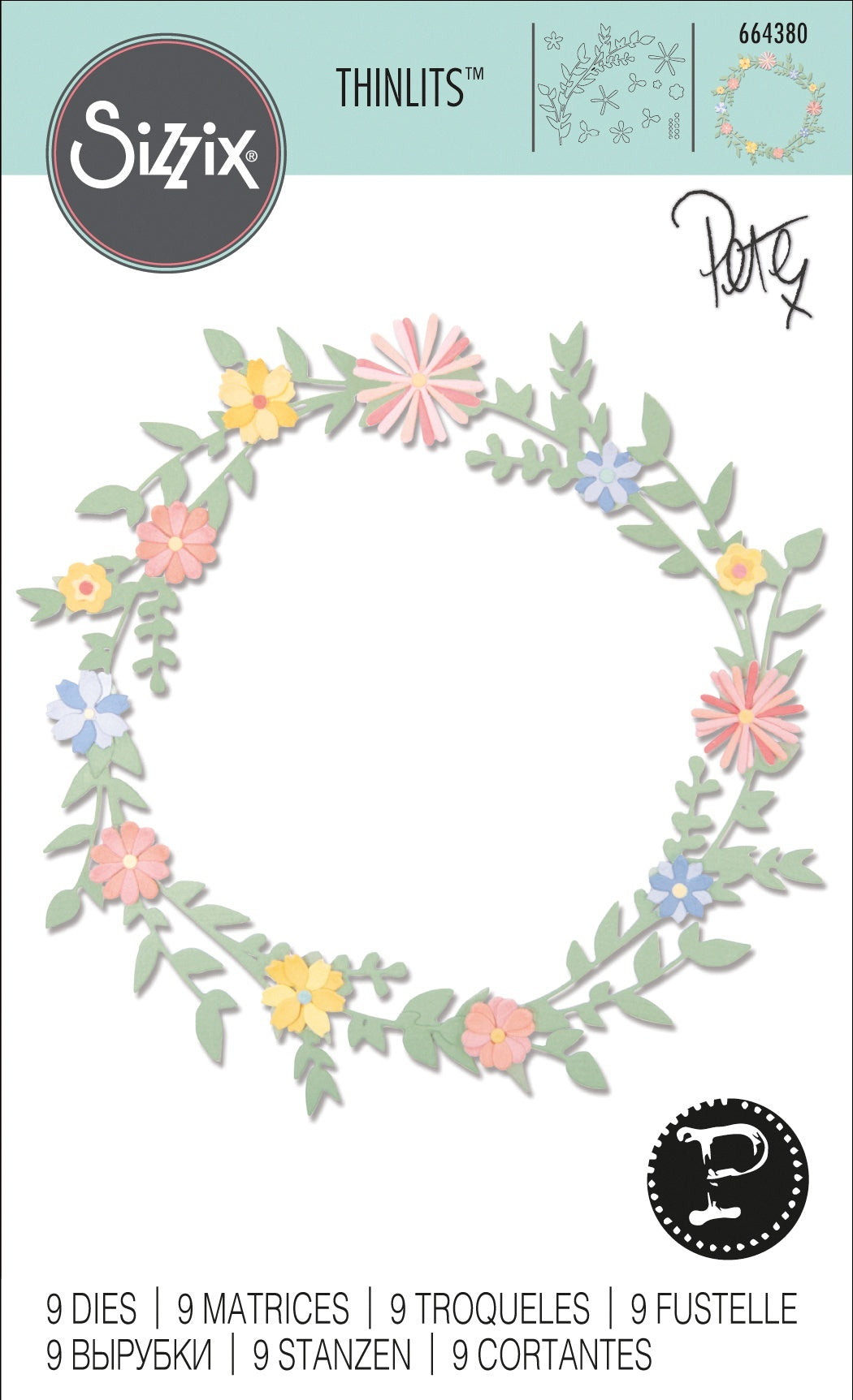 Sizzix Thinlits Dies By Pete Hughes 9/Pkg - Spring Foliage