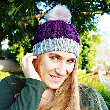 Ribbed Cable Textured Beanie
