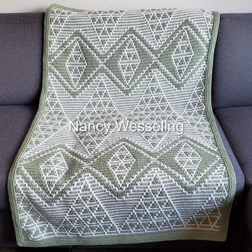 Engaging Mosaic Crochet Afghan