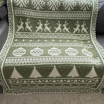 Christmas Overlay Mosaic Crochet blanket