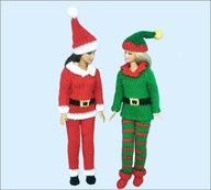Barbie doll Elf and Santa outfits