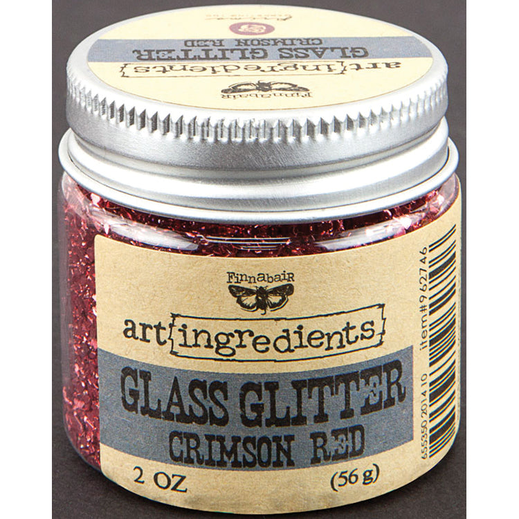 Prima Marketing Finnabair Art Ingredients Glass Glitter 2oz - Crimson Red
