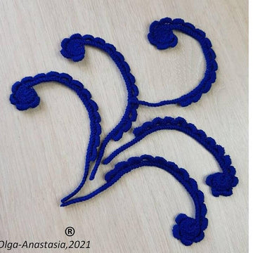 Curl crochet vintage blue