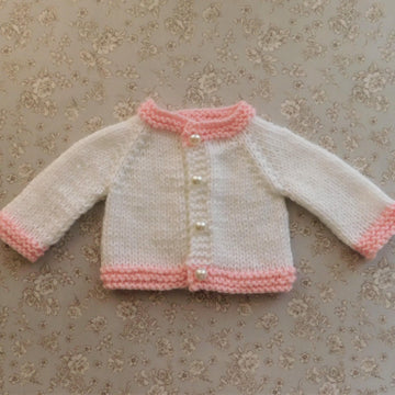 Tiny Topaz Premature Baby Cardigan and Hat