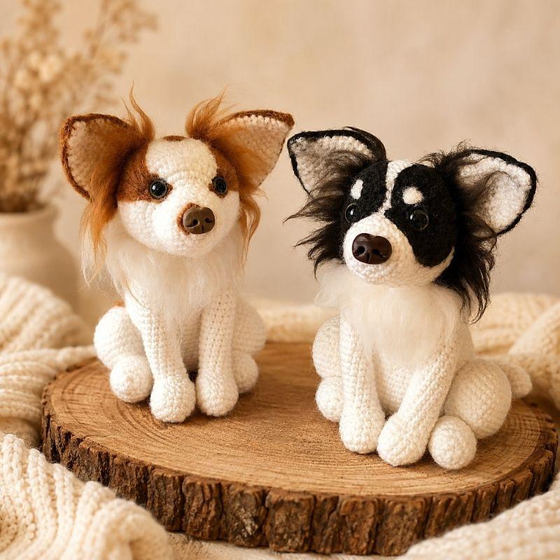 Chihuahua Amigurumi, Hund sitzend