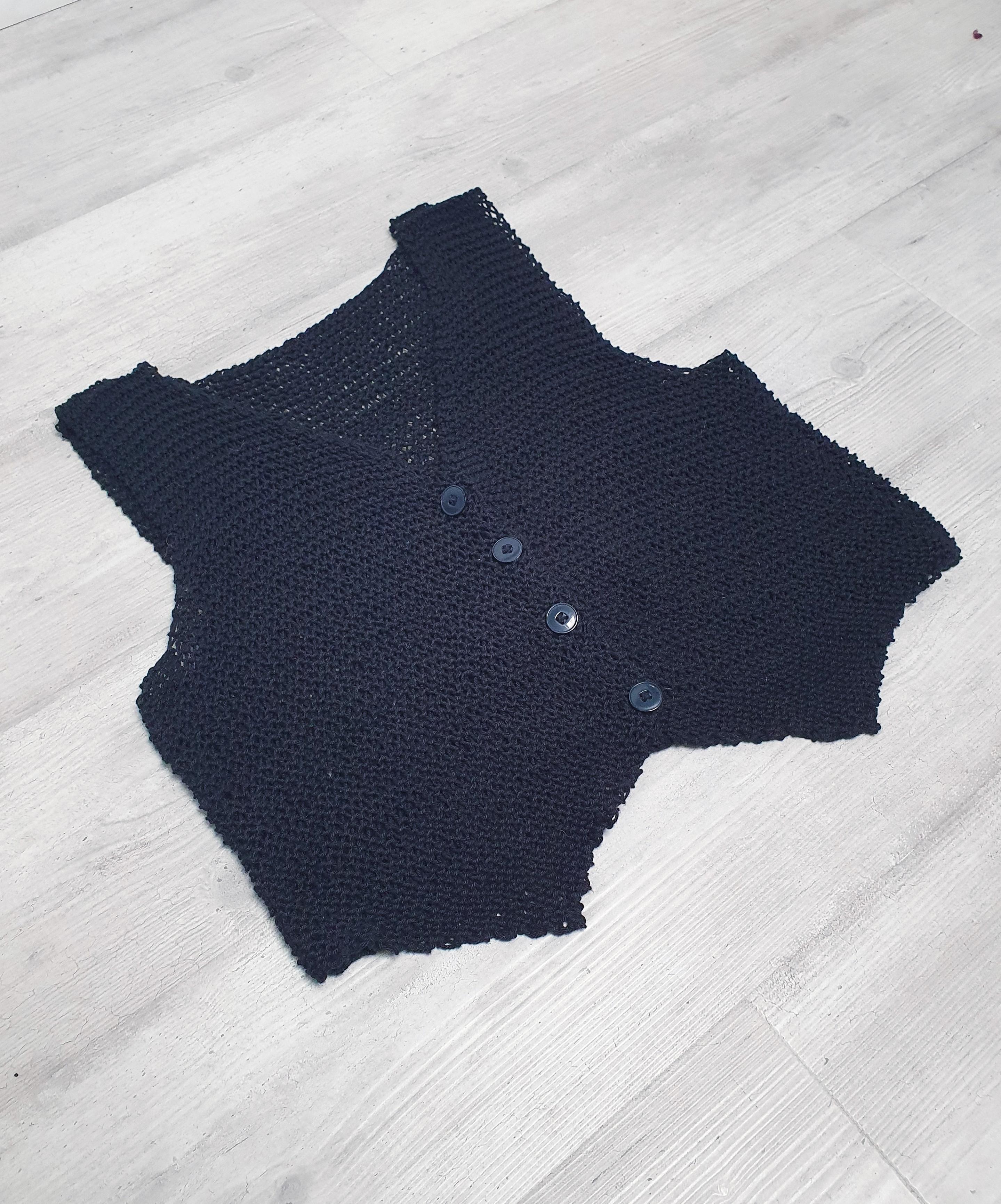 Beginner Friendly Garter Stitch Knitted Waistcoat
