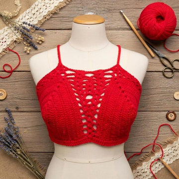 Crochet Bralette Top Pdf + Video Tutorial