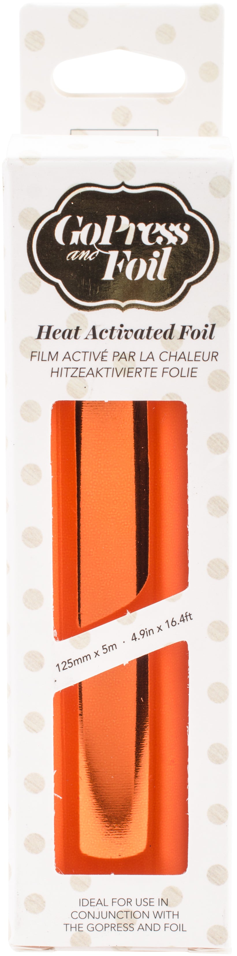 Artdeco Creations Couture Creations Foil 5"X16.4' - Red Copper - Iridescent Square Pattern