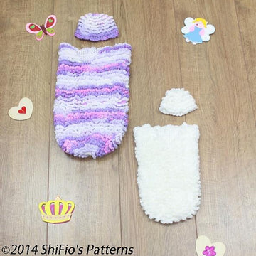 Crochet Pattern doll ruffled cocoon #164