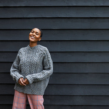 " Morag " - Jumper Knitting Pattern For Women in Debbie Bliss Donegal Luxury Tweed Aran by Debbie Bliss