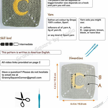 Moon granny square