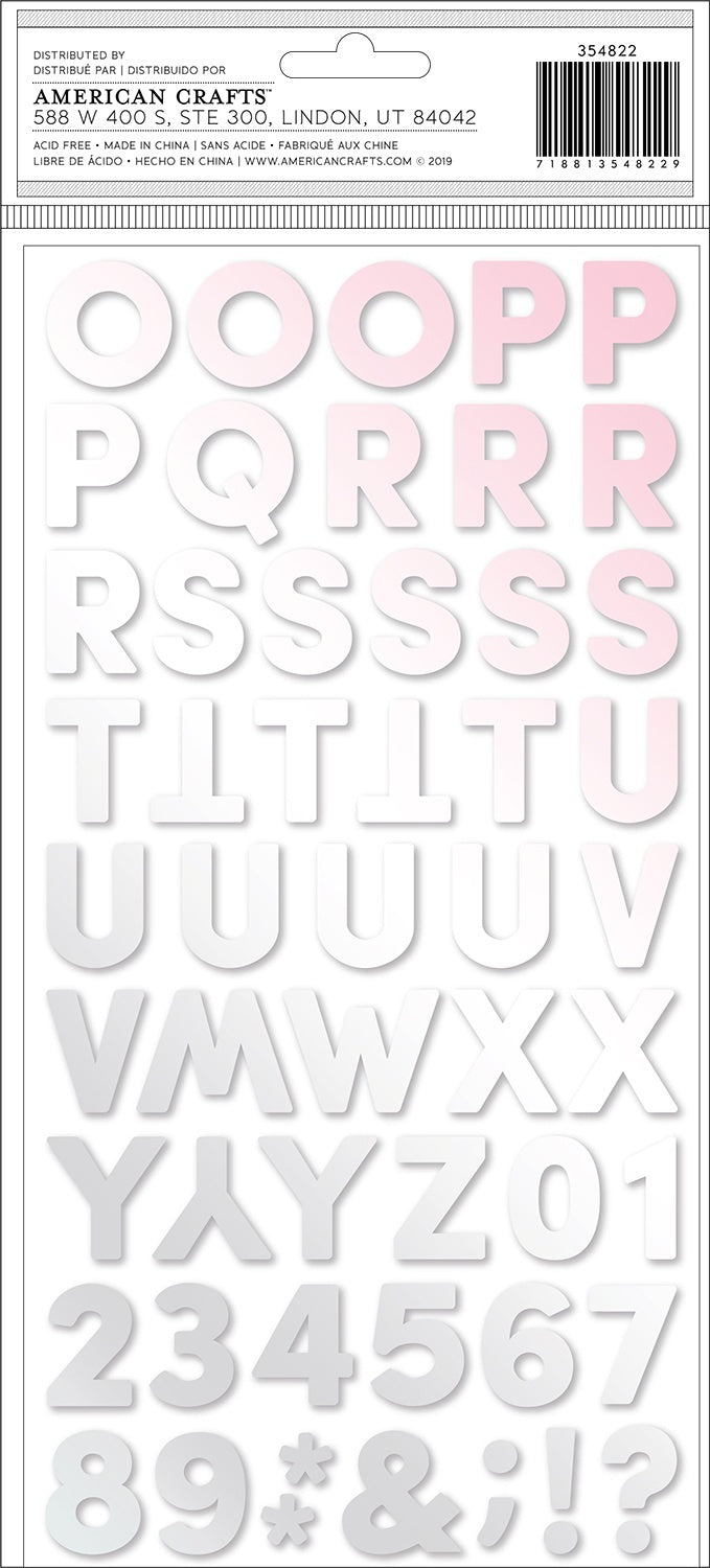 American Crafts Dear Lizzy She's Magic Thickers Stickers 5.5"X11" 108/Pkg - Stay Tuned Alpha/Cardstock