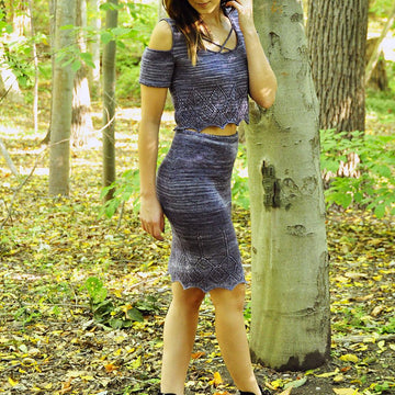 Better Lace Than Never Crop Top and Skirt Set
