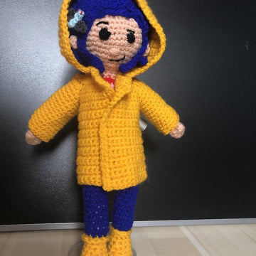 Coraline amigurumi doll