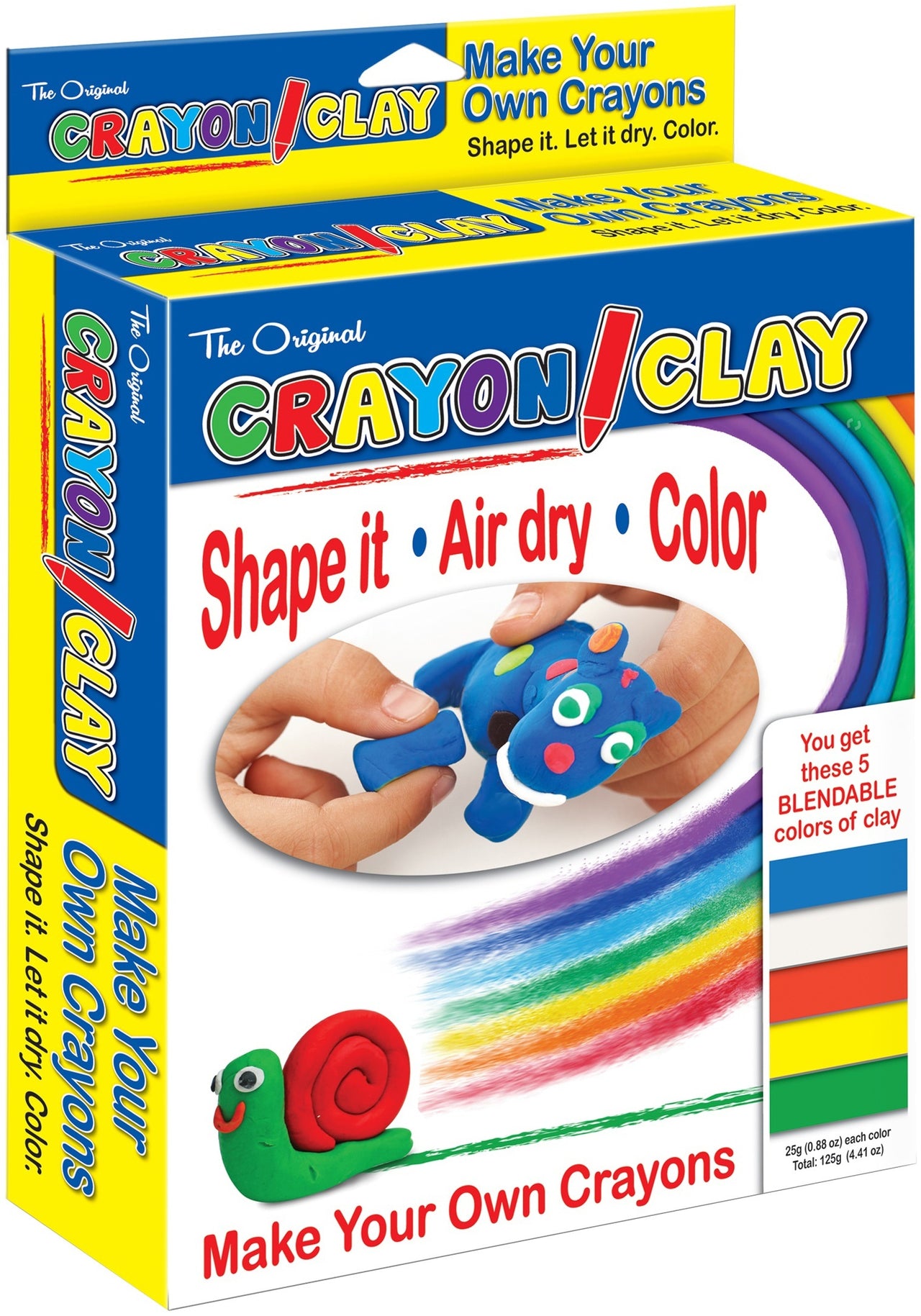 The Pencil Grip The Original Crayon Clay - Blue, White, Red, Yellow & Green