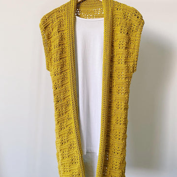 Textured Duster Sleeveless Cardigan